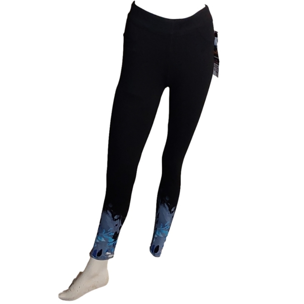 NYGARD PRINTED FLORAL LUXE SLIMS WOMEN'S LEGGINGS SIZE SMALL (6_8)